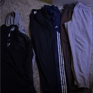 Box of clothes and shoes